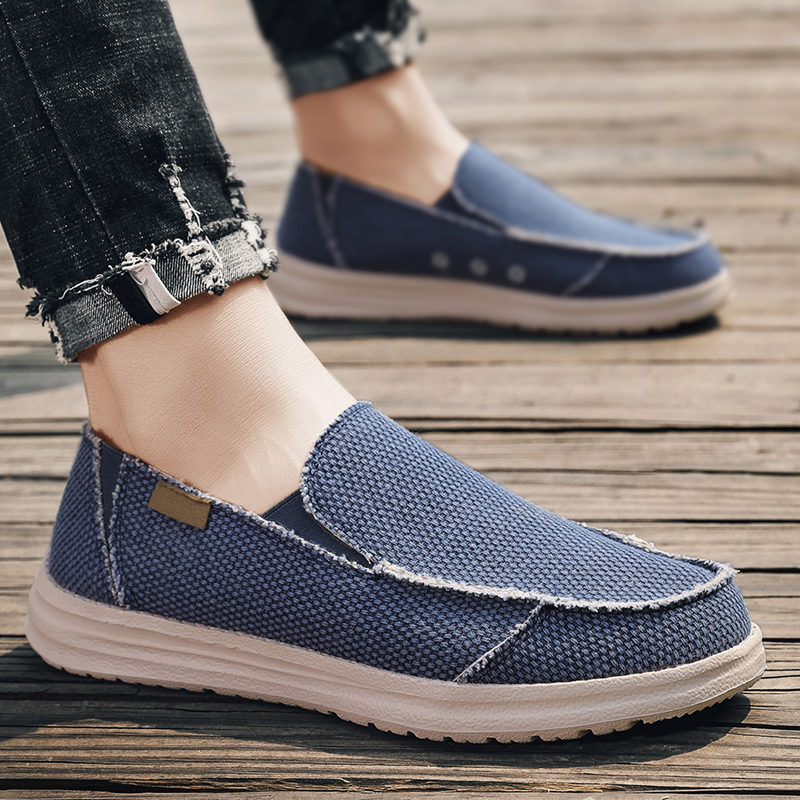 Loafer Slip On Men - Zapatillas antideslizantes para exteriores, cómodas zapatillas