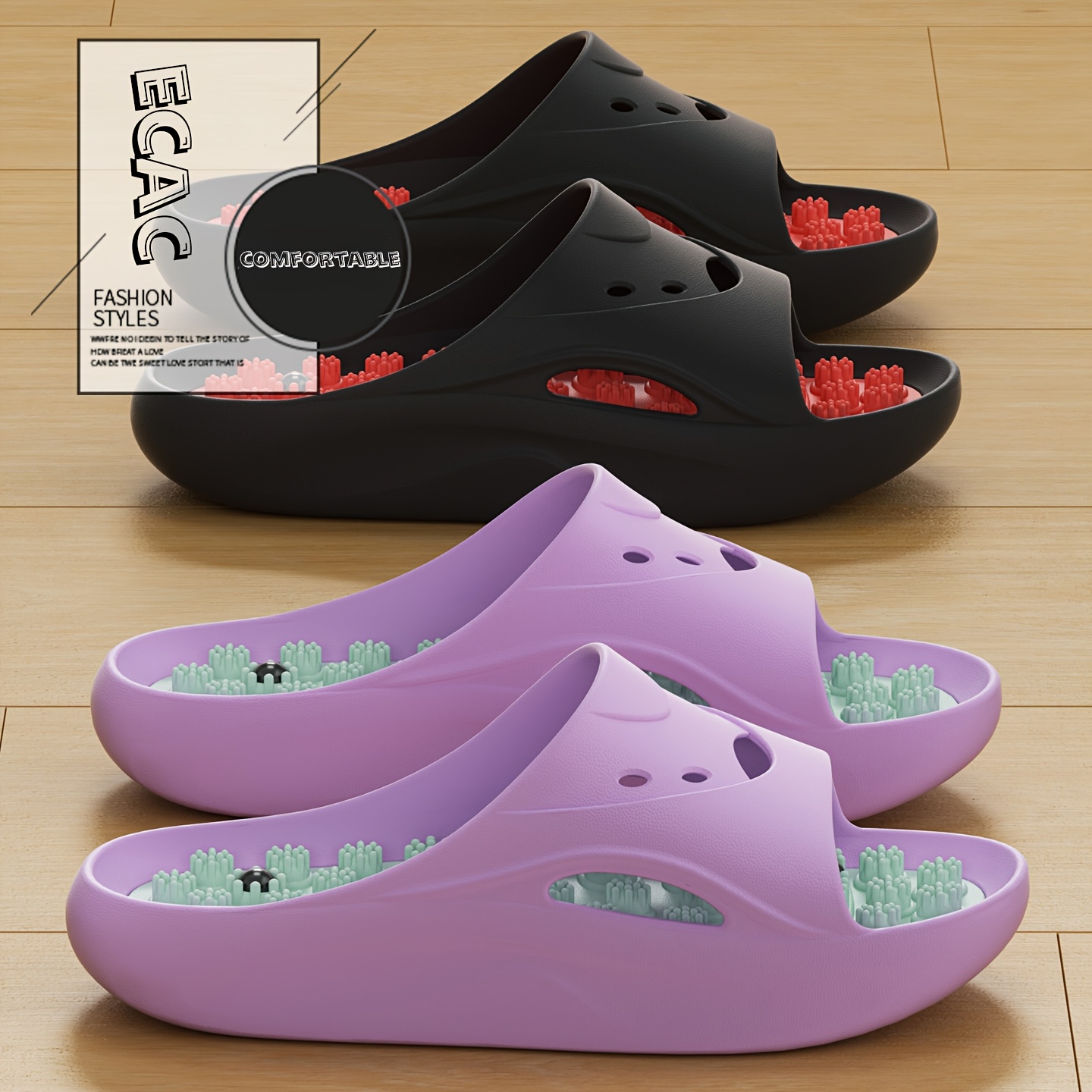 Men Shoes Size - Pantuflas de Masaje EVA para Hombre