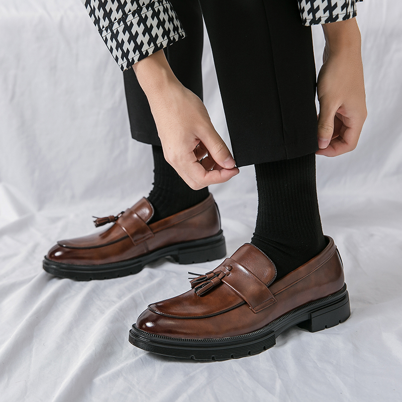 Men'S Shoes Drivers - Mocasines de Vestir de Cuero para