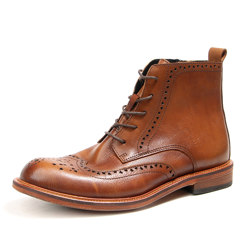 Men'S Shoes Brogues - Botas tobilleras Chelsea Vintage para hombre,