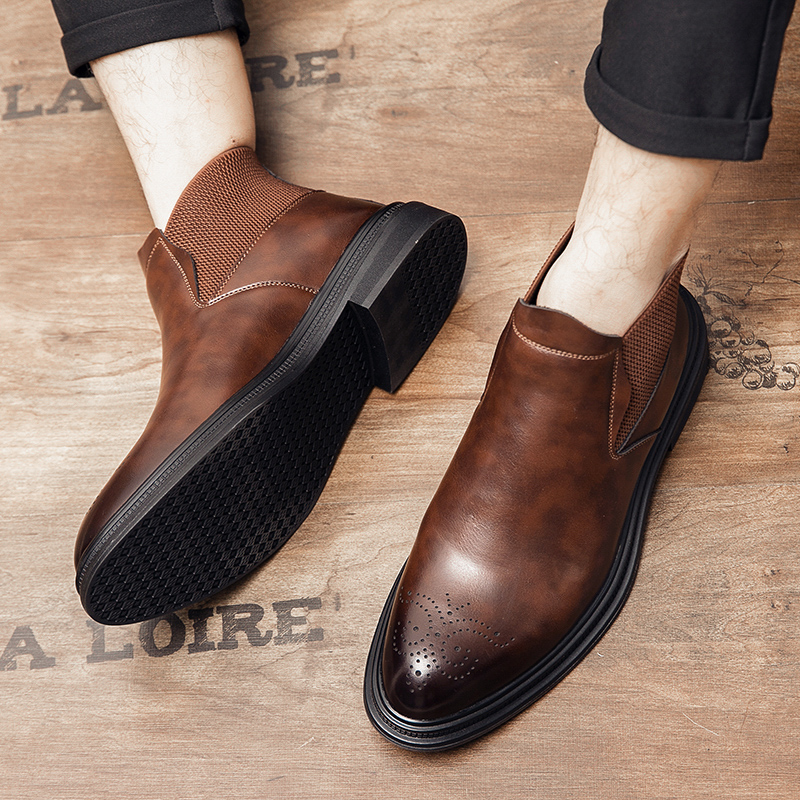 Men'S Shoes Brogues - Los zapatos de cuero de caña