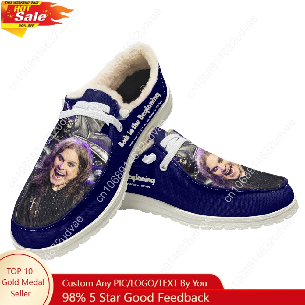 Men'S Shoes Loafers Casual - Mocasines de Felpa Ozzy Osbourne 1948-2025