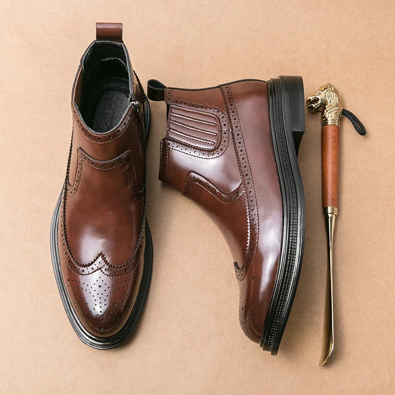 Botas Chelsea con cremallera l - Men'S Shoes Brogues reseña y precio