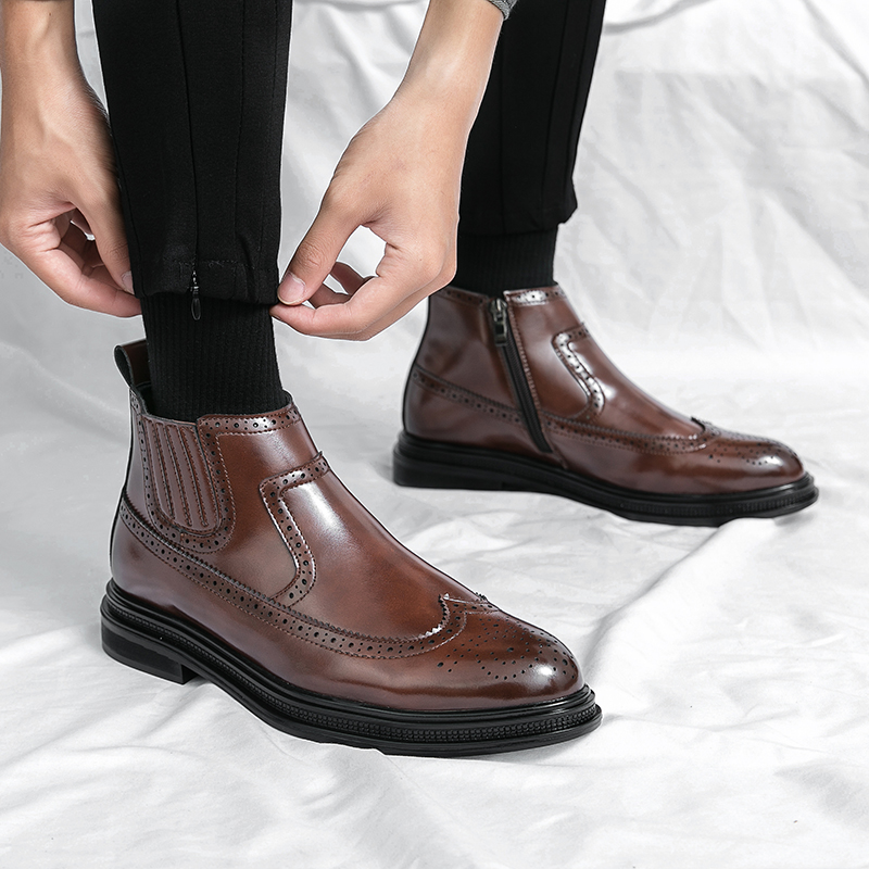 Botas Chelsea con cremallera l - Men'S Shoes Brogues reseña y precio