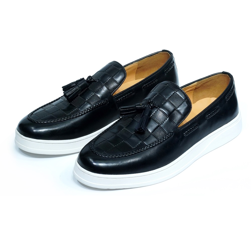 Mocasines de cuero genuino con - Men Shoes Boss reseña y precio