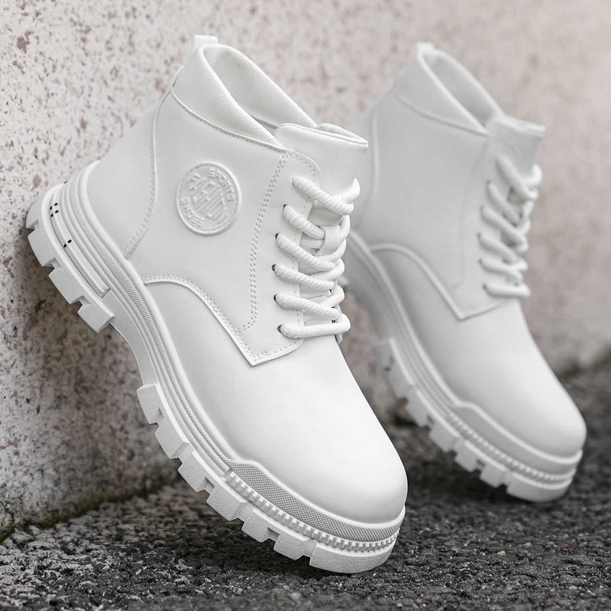 Botas de moto blancas a la mod - Men Shoes Type reseña y precio