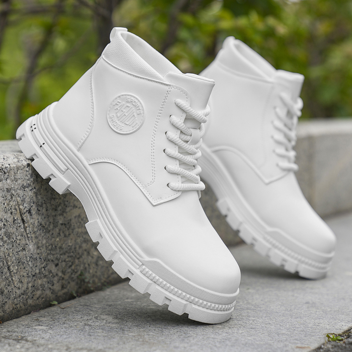 Botas de moto blancas a la mod - Men Shoes Type reseña y precio