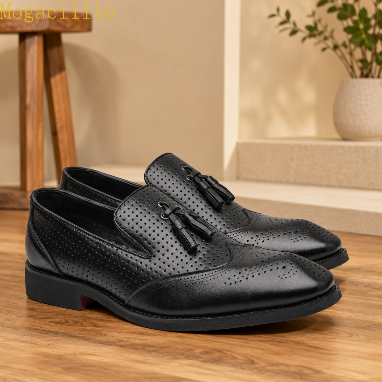 Mocasines con suela roja y bor - Men'S Shoes Brogues reseña y precio