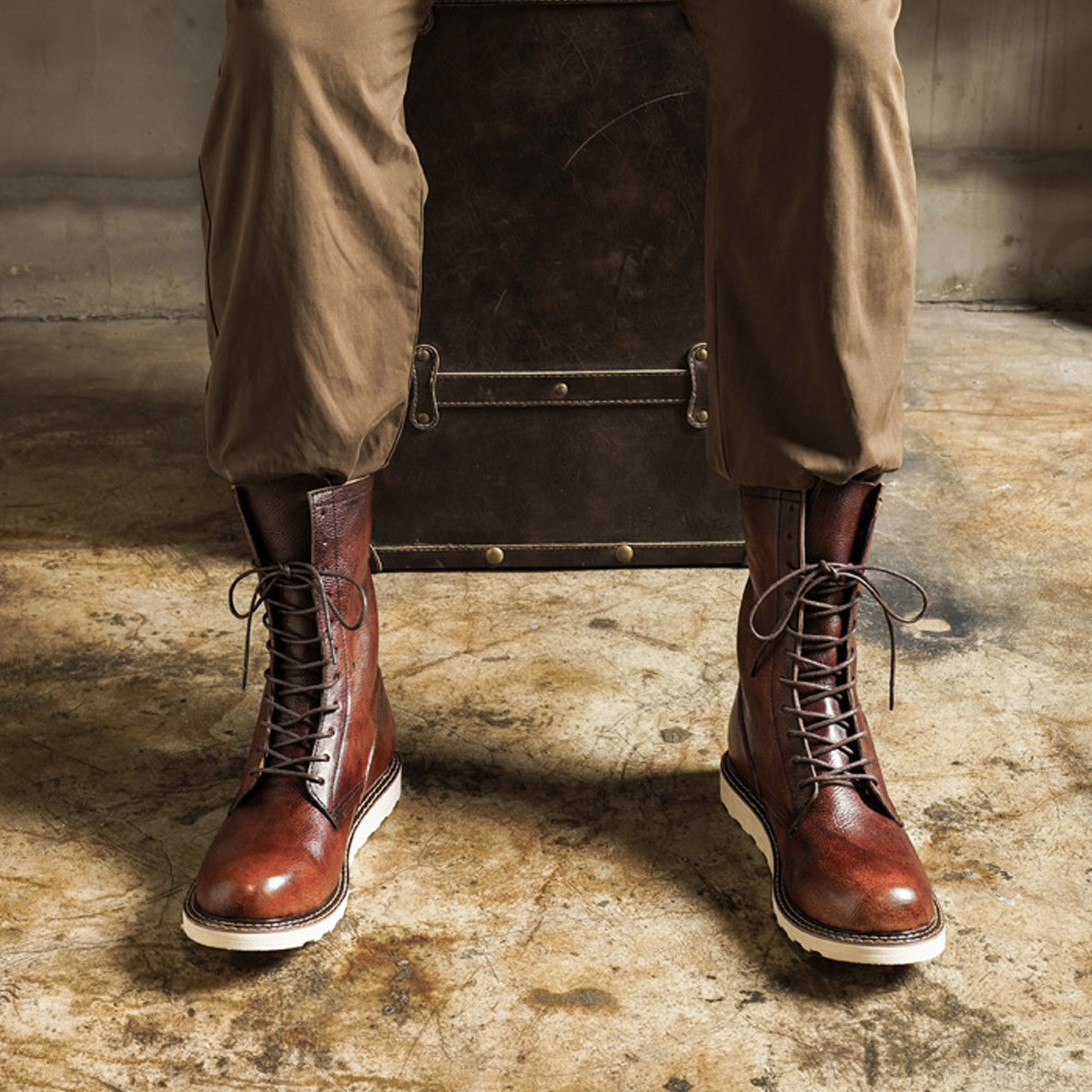 Botas de moto de cuero genuino - Men'S Shoes Brogues reseña y precio