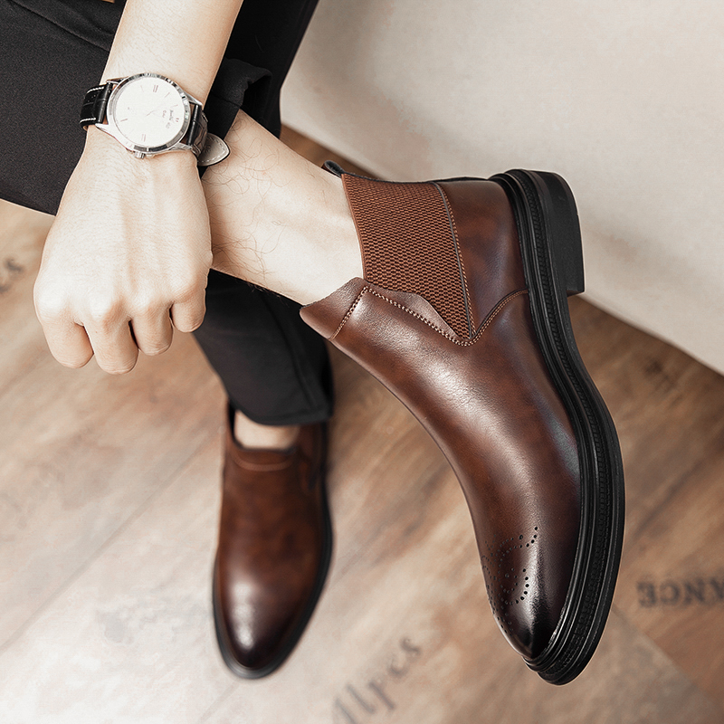 Los zapatos de cuero de caña a - Men'S Shoes Brogues reseña y precio