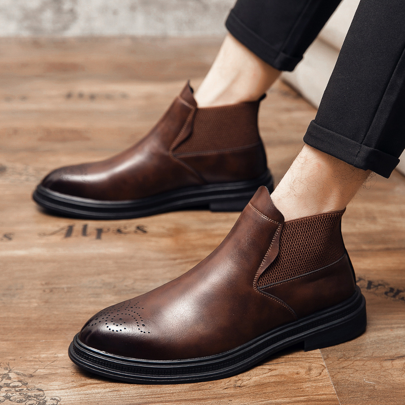 Los zapatos de cuero de caña a - Men'S Shoes Brogues reseña y precio
