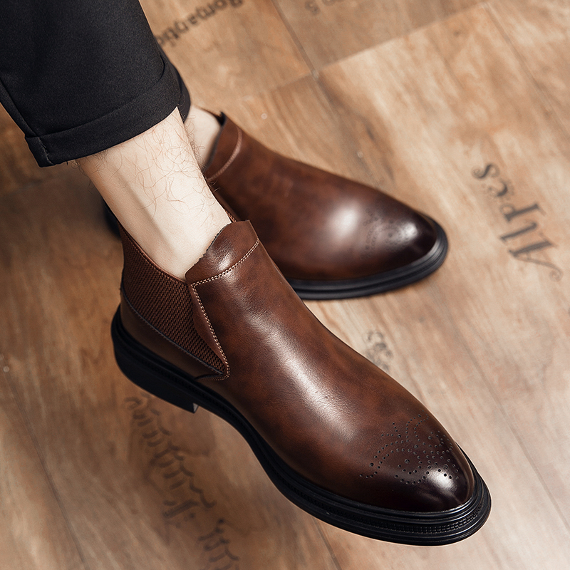 Los zapatos de cuero de caña a - Men'S Shoes Brogues reseña y precio
