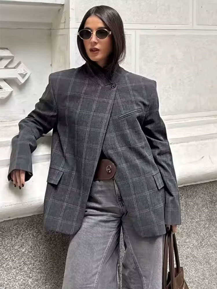 Blazer a Cuadros para Mujer, C - Men Shoes Jd reseña y precio