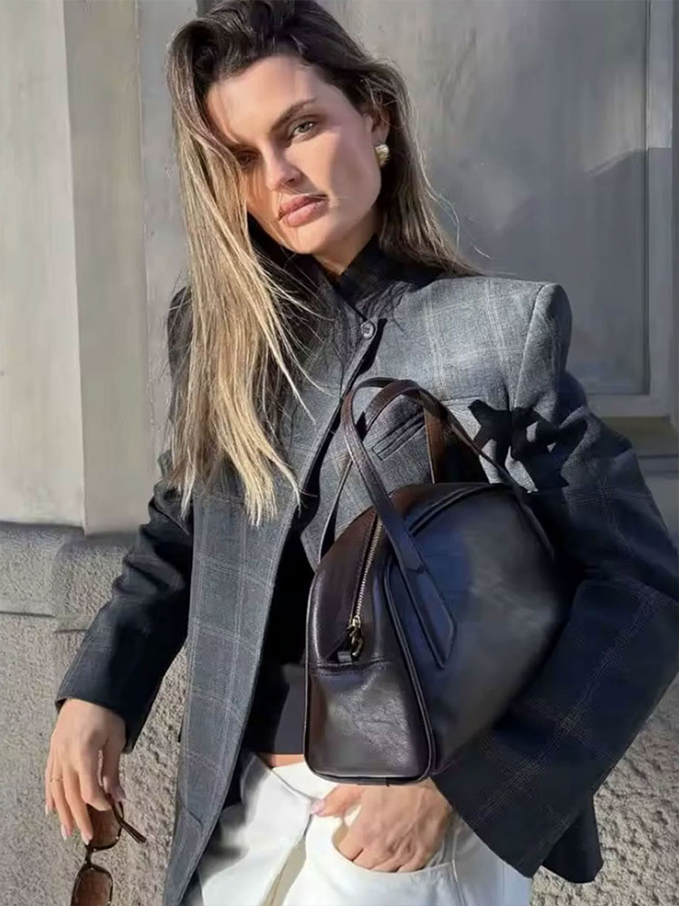 Blazer a Cuadros para Mujer, C - Men Shoes Jd reseña y precio