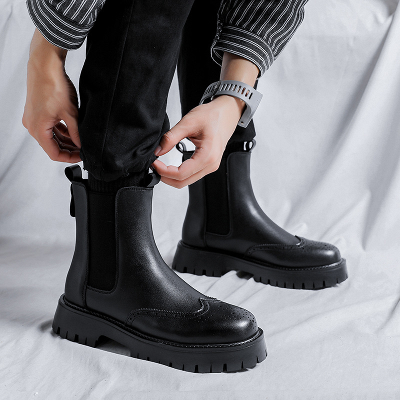 Botas de cuero genuino a la mo - Men'S Shoes Brogues reseña y precio