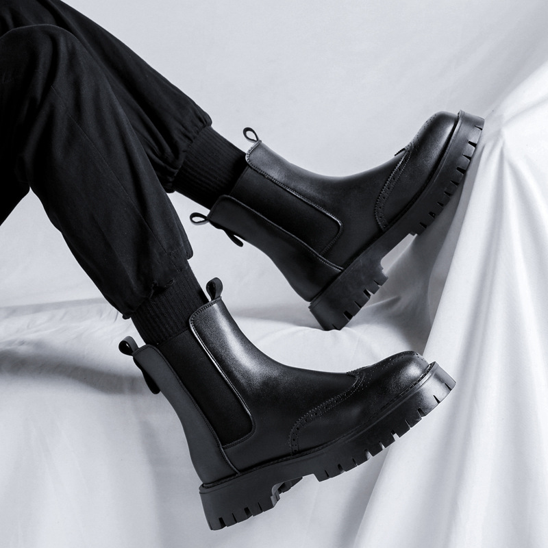 Botas de cuero genuino a la mo - Men'S Shoes Brogues reseña y precio